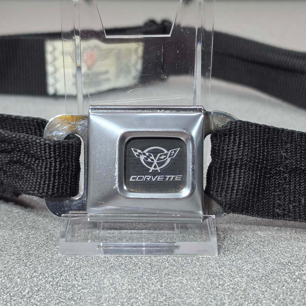 Corvette Buckle-Down Seatbelt Belt Black Excellent Automotive